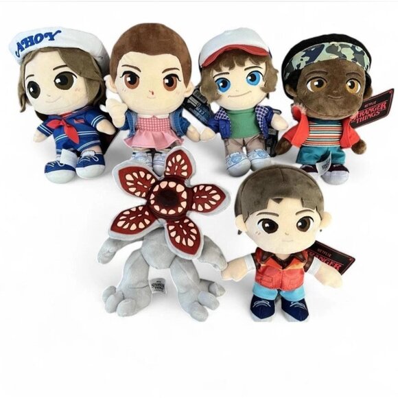 Stranger Things 8” Plush Set Of 6 Steve, Eleven, Dustin, Lucas, Demogorgon, Will - Picture 3 of 3
